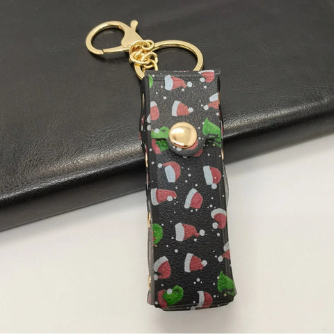 New Mini Printed Leather Lipstick Case