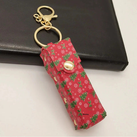 New Mini Printed Leather Lipstick Case